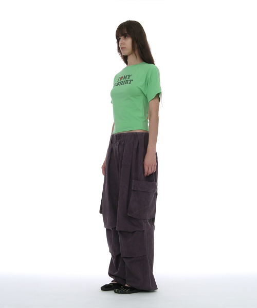 PARTIMENTO WOMEN(パルティメントウィメン)の「バットスリーブ ILTプリンテッドTシャツ_ネオングリーン(Tシャツ/カットソー・レディース・その他・SMALL/LARGE)」の3枚目の写真