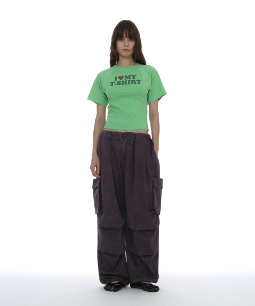 PARTIMENTO WOMEN(パルティメントウィメン)の「バットスリーブ ILTプリンテッドTシャツ_ネオングリーン(Tシャツ/カットソー・レディース・その他・SMALL/LARGE)」の5枚目の写真