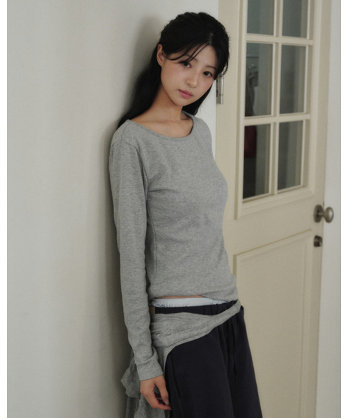 8FTER(エフター)の「SOPH. ソフトリップノーブラティ - 2Colors(Tシャツ/カットソー・レディース・ライトグレー/アイボリー・SMALL/MEDIUM/LARGE)」の6枚目の写真