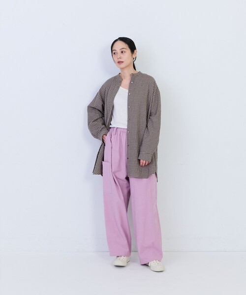conges payes ADIEU TRISTESSE(コンジェ ペイエ アデュートリステス)の「コットンリネンスラブイージーパンツ(その他パンツ・レディース・ベージュ系その他/ピンク/グレー/ブラック系その他・38)」の9枚目の写真