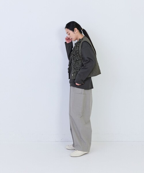 conges payes ADIEU TRISTESSE(コンジェ ペイエ アデュートリステス)の「コットンリネンスラブイージーパンツ(その他パンツ・レディース・ベージュ系その他/ピンク/グレー/ブラック系その他・38)」の13枚目の写真