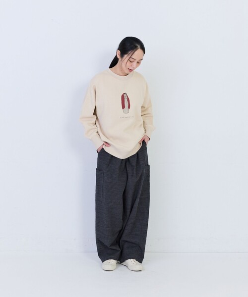conges payes ADIEU TRISTESSE(コンジェ ペイエ アデュートリステス)の「コットンリネンスラブイージーパンツ(その他パンツ・レディース・ベージュ系その他/ピンク/グレー/ブラック系その他・38)」の16枚目の写真