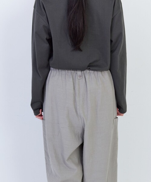 conges payes ADIEU TRISTESSE(コンジェ ペイエ アデュートリステス)の「コットンリネンスラブイージーパンツ(その他パンツ・レディース・ベージュ系その他/ピンク/グレー/ブラック系その他・38)」の20枚目の写真