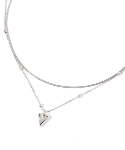 GLOBAL WORK(グローバルワーク)の「ステンレス2連プチトップネックス/889856(ネックレス・レディース・シルバー系1/シルバー系2/シルバー系・FREE)」の2枚目の写真
