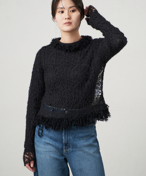 IENA(イエナ)の「enrica/エンリカ MOHAIR KNIT ニット KNIT289(ニット/セーター・レディース・ブラック・FREE)」の3枚目の写真