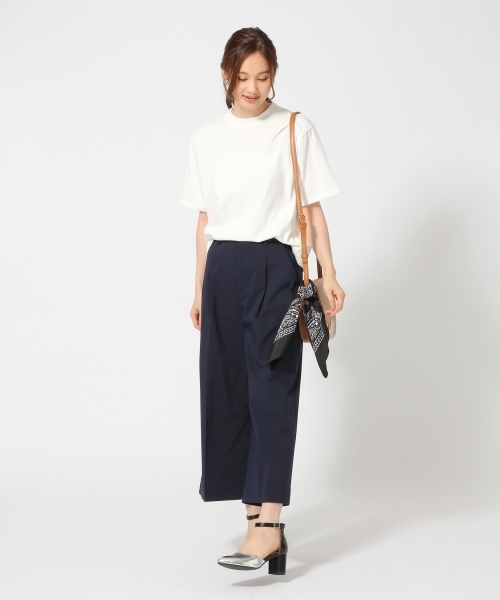 GLOBAL WORK（グローバルワーク）の「コットンBOXTシャツ半袖/723975（Tシャツ/カットソー・レディース・オフホワイト/ブラウン/ホワイト/ブラック・SMALL/LARGE/MEDIUM）」の10枚目の写真