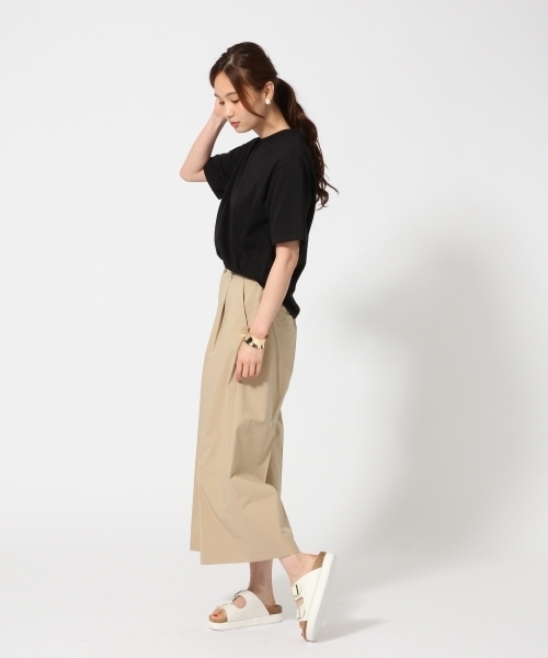 GLOBAL WORK（グローバルワーク）の「コットンBOXTシャツ半袖/723975（Tシャツ/カットソー・レディース・オフホワイト/ブラウン/ホワイト/ブラック・SMALL/LARGE/MEDIUM）」の12枚目の写真