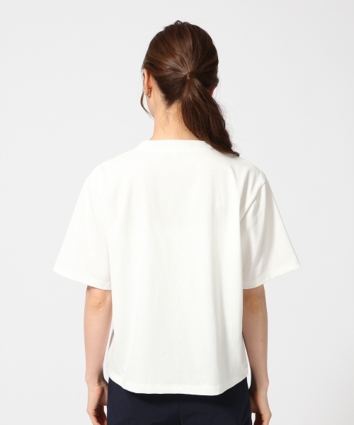 GLOBAL WORK（グローバルワーク）の「コットンBOXTシャツ半袖/723975（Tシャツ/カットソー・レディース・オフホワイト/ブラウン/ホワイト/ブラック・SMALL/LARGE/MEDIUM）」の5枚目の写真