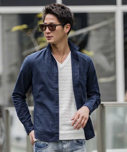 A.S.M(エーエスエム)の「【雑誌掲載商品】麻シャンブレ-シャツ(衿ワイヤ-)(シャツ/ブラウス・メンズ・ブルー/ネイビー/ホワイト/サックスブルー/ライトピンク/ブラック/カーキ/グレー/オレンジ・50/48/52)」の18枚目の写真