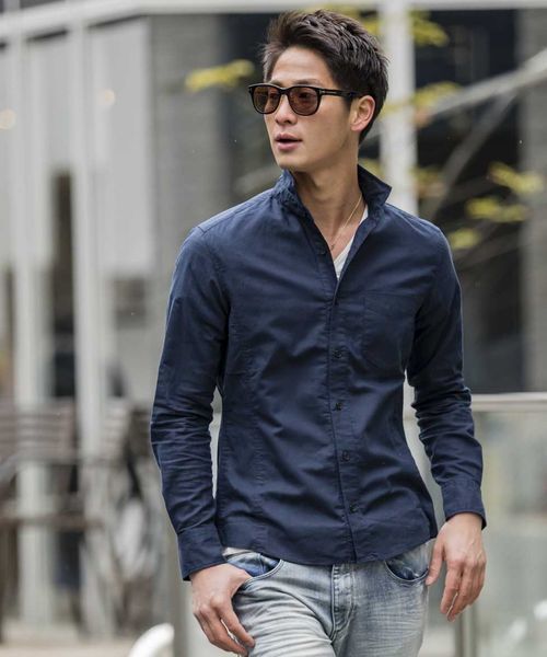 A.S.M(エーエスエム)の「【雑誌掲載商品】麻シャンブレ-シャツ(衿ワイヤ-)(シャツ/ブラウス・メンズ・ブルー/ネイビー/ホワイト/サックスブルー/ライトピンク/ブラック/カーキ/グレー/オレンジ・50/48/52)」の19枚目の写真