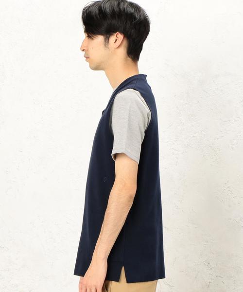 green label relaxing（グリーンレーベルリラクシング）の「KC MILANO/RIB ポケット Vネック ベスト ◆（ベスト・メンズ・グレー/レッド/ネイビー・MEDIUM/LARGE/SMALL）」の6枚目の写真