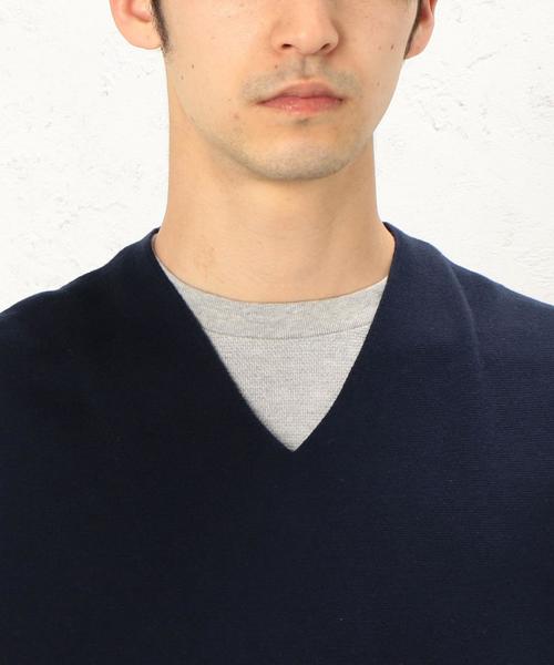 green label relaxing（グリーンレーベルリラクシング）の「KC MILANO/RIB ポケット Vネック ベスト ◆（ベスト・メンズ・グレー/レッド/ネイビー・MEDIUM/LARGE/SMALL）」の8枚目の写真