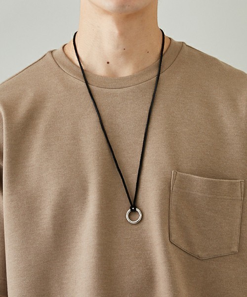 STUDIOUS（ステュディオス）の「【STUDIOUS】シルケットダンボール オーバーT（Tシャツ/カットソー・メンズ・ネイビー/ベージュ/ホワイト/バーガンディー/ピンク・3/2/1）」の8枚目の写真