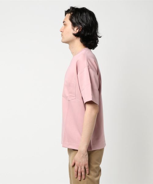 STUDIOUS（ステュディオス）の「【STUDIOUS】シルケットダンボール オーバーT（Tシャツ/カットソー・メンズ・ネイビー/ベージュ/ホワイト/バーガンディー/ピンク・3/2/1）」の15枚目の写真