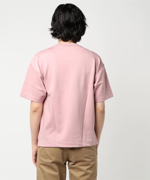 STUDIOUS（ステュディオス）の「【STUDIOUS】シルケットダンボール オーバーT（Tシャツ/カットソー・メンズ・ネイビー/ベージュ/ホワイト/バーガンディー/ピンク・3/2/1）」の14枚目の写真