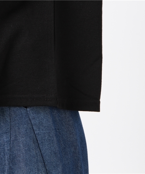 MERLOT（メルロー）の「リボンスリーブクロップドトップス2316（Tシャツ/カットソー・レディース・オフホワイト/ネイビー/ブラック・FREE）」の12枚目の写真