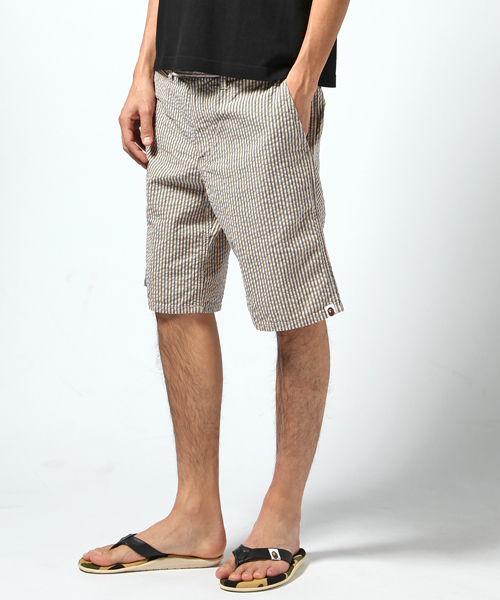 A BATHING APE(アベイシングエイプ)の「SEERSUCKER SHORTS(その他パンツ・メンズ・ベージュ/ミント・X-LARGE/XX-LARGE/SMALL/MEDIUM/LARGE)」の3枚目の写真