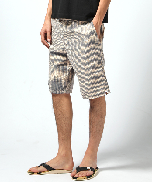 A BATHING APE(アベイシングエイプ)の「SEERSUCKER SHORTS(その他パンツ・メンズ・ベージュ/ミント・X-LARGE/XX-LARGE/SMALL/MEDIUM/LARGE)」の4枚目の写真