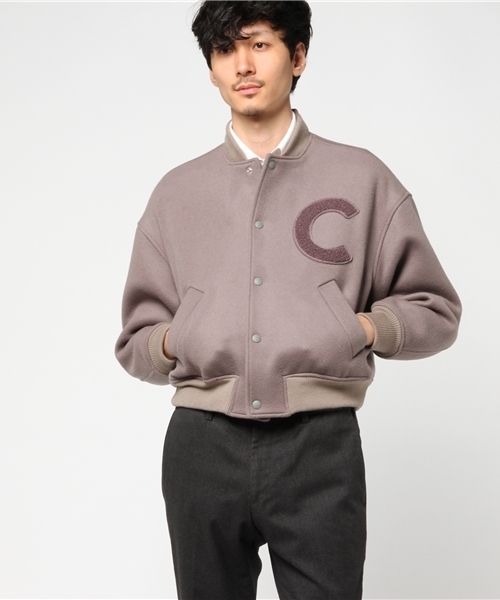 CLANE クラネ　C LOGO STADIUM JACKET 黒　スタジャン CLANE（クラネ）の「C LOGO STADIUM JACKET（スタジャン）」 - WEAR