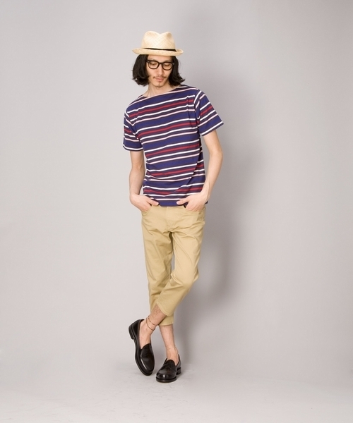 BEAUTY&YOUTH UNITED ARROWS（ビューティーアンドユースユナイテッドアローズ）の「B&Y バスク シャツ S/SL◆（Tシャツ/カットソー・メンズ・ホワイト/ネイビー/その他1・SMALL/MEDIUM/LARGE/X-LARGE）」の7枚目の写真