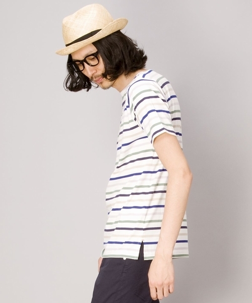 BEAUTY&YOUTH UNITED ARROWS（ビューティーアンドユースユナイテッドアローズ）の「B&Y バスク シャツ S/SL◆（Tシャツ/カットソー・メンズ・ホワイト/ネイビー/その他1・SMALL/MEDIUM/LARGE/X-LARGE）」の8枚目の写真