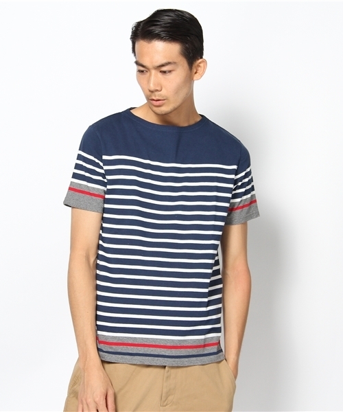 CIAOPANIC（チャオパニック）の「パネルバスクS/S（Tシャツ/カットソー・メンズ・オフホワイト/その他/ネイビー・MEDIUM/LARGE）」の3枚目の写真