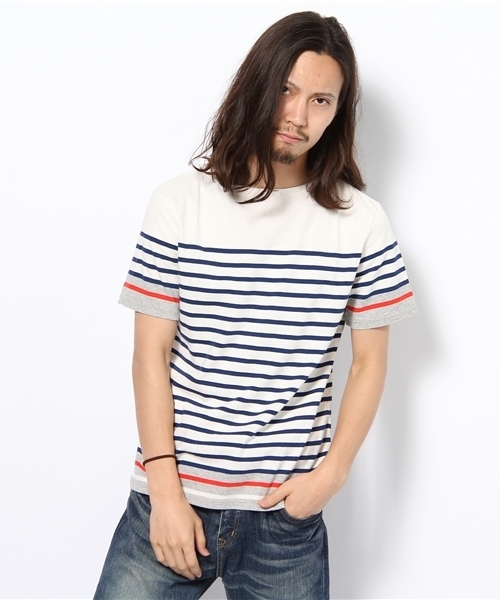 CIAOPANIC（チャオパニック）の「パネルバスクS/S（Tシャツ/カットソー・メンズ・オフホワイト/その他/ネイビー・MEDIUM/LARGE）」の2枚目の写真