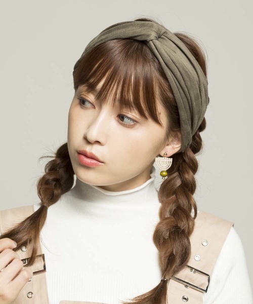 PLAIN CLOTHING（プレーンクロージング）の「半円レースピアス【PLAIN CLOTHING】（ピアス（両耳用）・レディース・ブラック/カーキ/ワイン・FREE）」の7枚目の写真