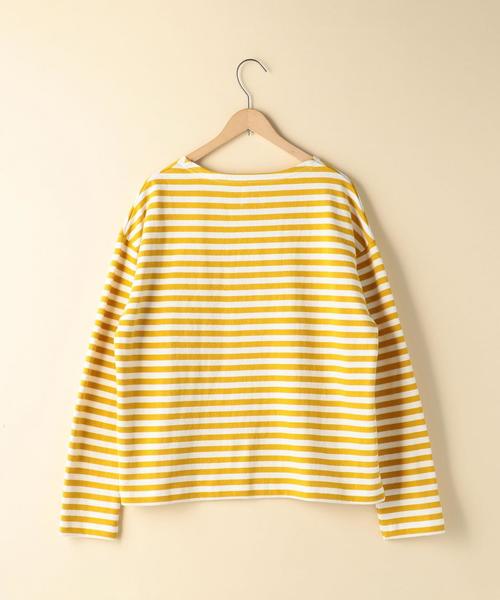 coen（コーエン）の「ボーダーボートネックプルオーバー（Tシャツ/カットソー・レディース・ネイビー/ライトブルー/イエロー/ピンク・LARGE/MEDIUM）」の5枚目の写真