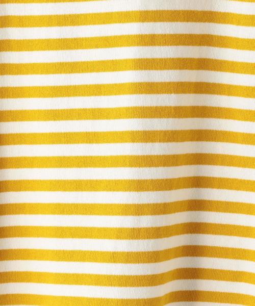 coen（コーエン）の「ボーダーボートネックプルオーバー（Tシャツ/カットソー・レディース・ネイビー/ライトブルー/イエロー/ピンク・LARGE/MEDIUM）」の9枚目の写真