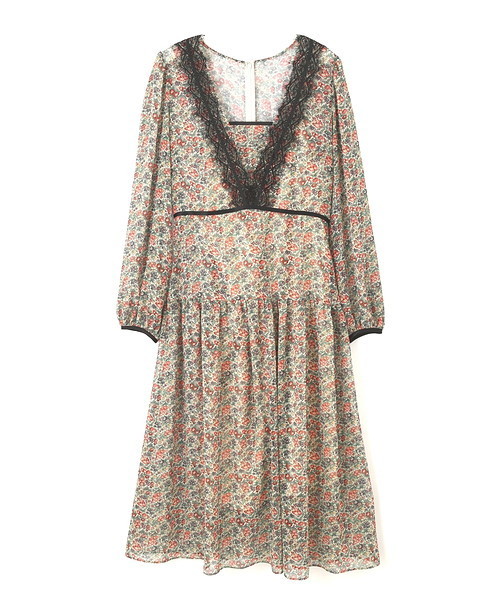 JILL STUART（ジルスチュアート）の「◆リバティープリントフラワーワンピース（ワンピース・レディース・ホワイト/ネイビー・0/2/4）」の8枚目の写真