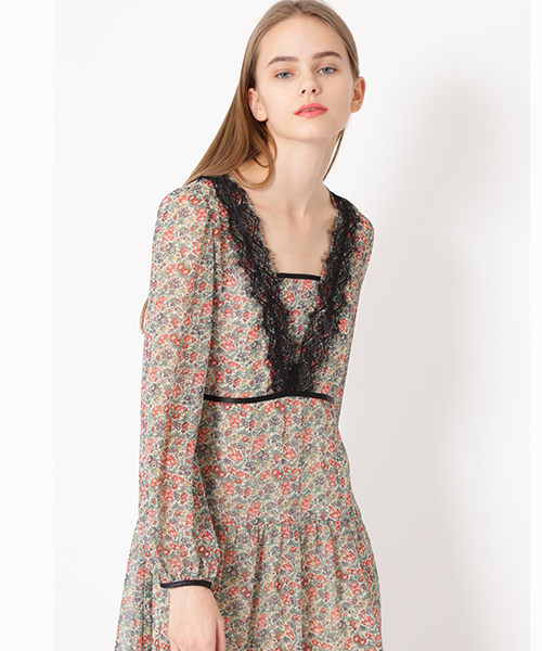 JILL STUART（ジルスチュアート）の「◆リバティープリントフラワーワンピース（ワンピース・レディース・ホワイト/ネイビー・0/2/4）」の16枚目の写真