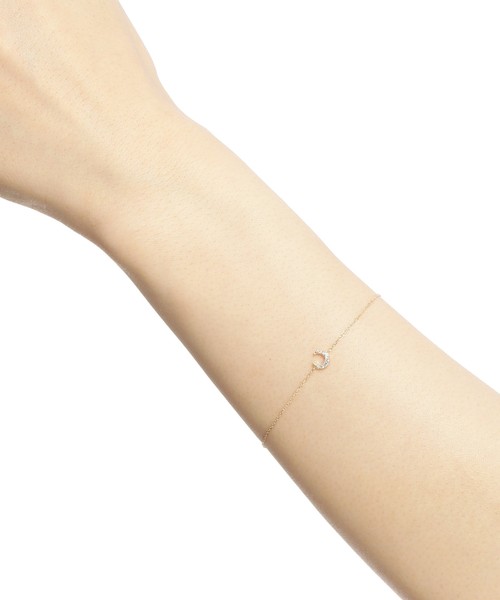 K10ダイヤモンド新月モチーフ ブレスレット（ブレスレット