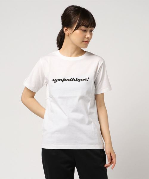 IENA（イエナ）の「SympathiqueロゴTシャツ◆（Tシャツ/カットソー・レディース・ホワイト/ネイビー・FREE）」の9枚目の写真