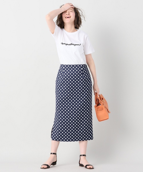 IENA（イエナ）の「SympathiqueロゴTシャツ◆（Tシャツ/カットソー・レディース・ホワイト/ネイビー・FREE）」の11枚目の写真