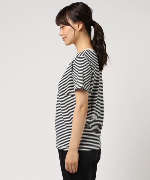 IENA（イエナ）の「SympathiqueロゴTシャツ◆（Tシャツ/カットソー・レディース・ホワイト/ネイビー・FREE）」の3枚目の写真