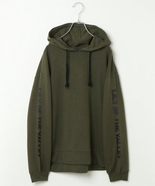 VENCEEXCHANGE（ヴァンスエクスチェンジ）の「袖プリントロゴパーカー（パーカー・レディース・ブラック/グレー/オリーブ/マスタード・M）」の3枚目の写真