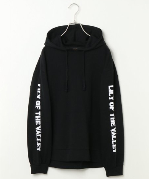 VENCEEXCHANGE（ヴァンスエクスチェンジ）の「袖プリントロゴパーカー（パーカー・レディース・ブラック/グレー/オリーブ/マスタード・M）」の2枚目の写真