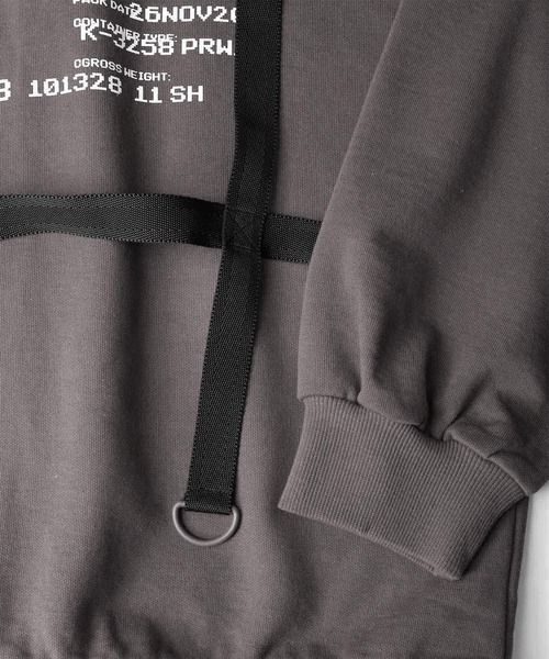 【良品】SHAREEF・シャリーフ・オーバーエプロン・黒・2サイズ SHAREEF（シャリーフ）の「SWITCHING BIG HOODIE（パーカー