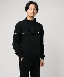 PIPING HALF ZIP SWEATSHIRT