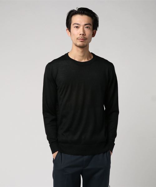 COMME CA MEN（コムサメン）の「ライン　クルーネックニット（ニット/セーター・メンズ・ブラック/ネイビー・LARGE/MEDIUM/X-LARGE）」の2枚目の写真