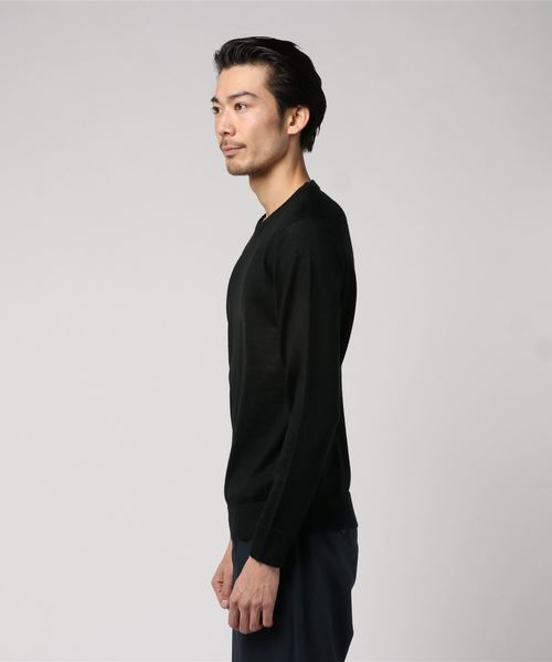 COMME CA MEN（コムサメン）の「ライン　クルーネックニット（ニット/セーター・メンズ・ブラック/ネイビー・LARGE/MEDIUM/X-LARGE）」の3枚目の写真