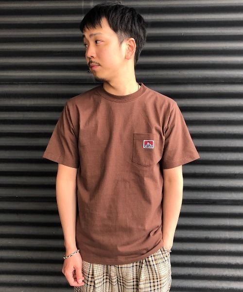 BEN DAVIS（ベンデイビス）の「[BEN DAVIS/ベンデイビス] クルーネックロゴポケットTシャツ（Tシャツ/カットソー・メンズ・ラベンダー/ダークグリーン/ブルー/ブラック/ホワイト/レッド/ピンク/オレンジ/ブラウン/イエロー/レモンイエロー/パープル/マスタード/ベージュ/ネイビー/オフホワイト/ダークブラウン・L/M/XL）」の5枚目の写真