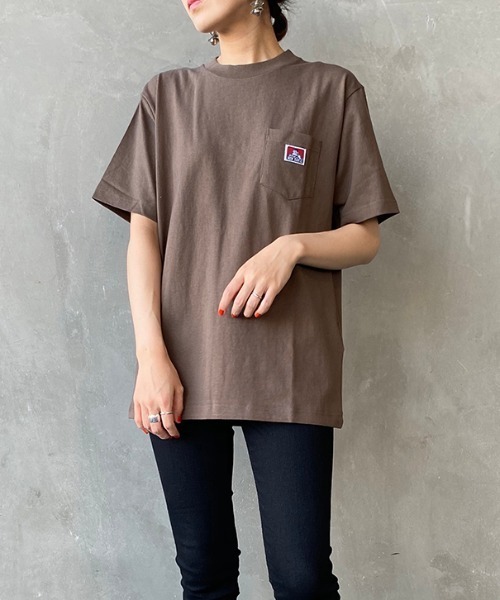 BEN DAVIS（ベンデイビス）の「[BEN DAVIS/ベンデイビス] クルーネックロゴポケットTシャツ（Tシャツ/カットソー・メンズ・ラベンダー/ダークグリーン/ブルー/ブラック/ホワイト/レッド/ピンク/オレンジ/ブラウン/イエロー/レモンイエロー/パープル/マスタード/ベージュ/ネイビー/オフホワイト/ダークブラウン・L/M/XL）」の6枚目の写真