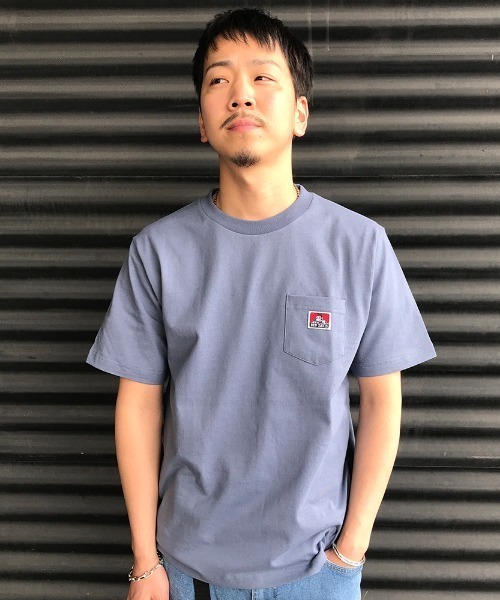 BEN DAVIS（ベンデイビス）の「[BEN DAVIS/ベンデイビス] クルーネックロゴポケットTシャツ（Tシャツ/カットソー・メンズ・ラベンダー/ダークグリーン/ブルー/ブラック/ホワイト/レッド/ピンク/オレンジ/ブラウン/イエロー/レモンイエロー/パープル/マスタード/ベージュ/ネイビー/オフホワイト/ダークブラウン・L/M/XL）」の10枚目の写真
