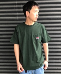 [BEN DAVIS/ベンデイビス] クルーネックロゴポケットTシャツ
