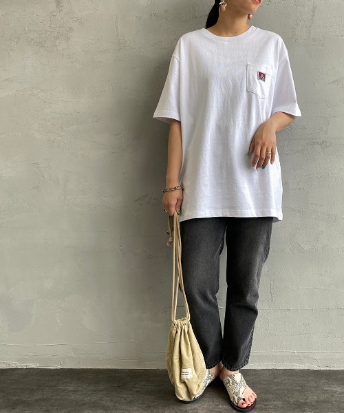 BEN DAVIS（ベンデイビス）の「[BEN DAVIS/ベンデイビス] クルーネックロゴポケットTシャツ（Tシャツ/カットソー・メンズ・ラベンダー/ダークグリーン/ブルー/ブラック/ホワイト/レッド/ピンク/オレンジ/ブラウン/イエロー/レモンイエロー/パープル/マスタード/ベージュ/ネイビー/オフホワイト/ダークブラウン・L/M/XL）」の19枚目の写真