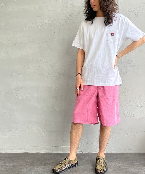 BEN DAVIS（ベンデイビス）の「[BEN DAVIS/ベンデイビス] クルーネックロゴポケットTシャツ（Tシャツ/カットソー・メンズ・ラベンダー/ダークグリーン/ブルー/ブラック/ホワイト/レッド/ピンク/オレンジ/ブラウン/イエロー/レモンイエロー/パープル/マスタード/ベージュ/ネイビー/オフホワイト/ダークブラウン・L/M/XL）」の18枚目の写真