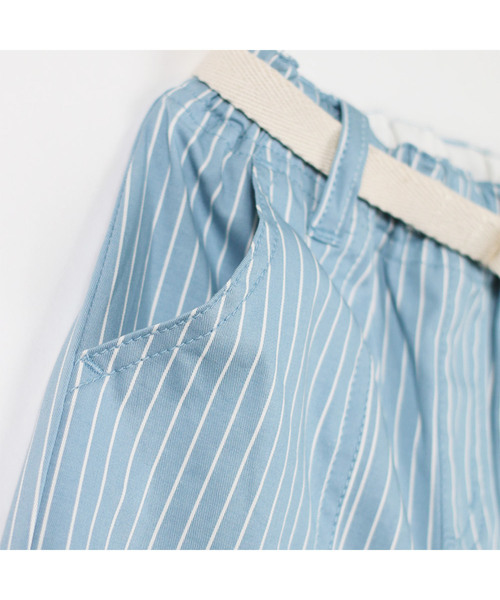 BRANSHES（ブランシェス）の「ベルト付きベイカーパンツ（その他パンツ・キッズ・ブルー/カーキオリーブ・80ｃｍ/90cm/100cm/110cm/120cm/130cm/140cm/150cm）」の8枚目の写真