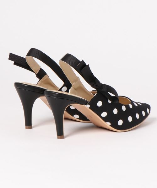 KOBE LETTUCE(コウベレタス)の「サイドリボンバックゴムパンプス(パンプス・レディース・アイボリー/シルバー/ピンク系その他/ブラック系その他/ドット・L/LL/M/S)」の7枚目の写真